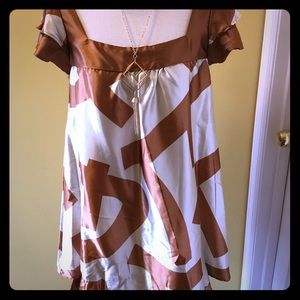 New Brown and White dress.